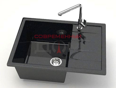 Кух.мойка Granit MARRBAXX глянц Катрин Z151 Q4 (черн.)